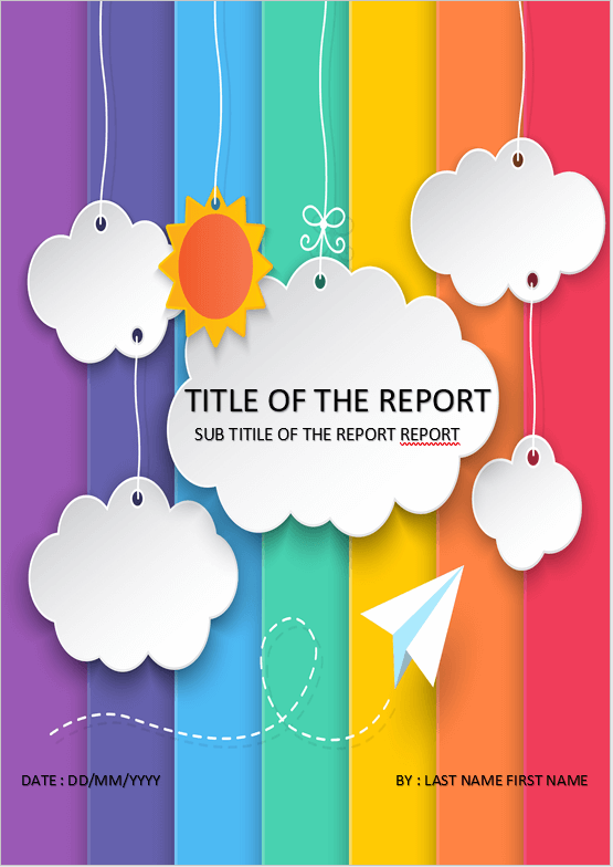 cover page download template for ms word clouds cover page