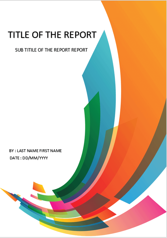 Cover Page Download Template For MS Word Creative Cover Design