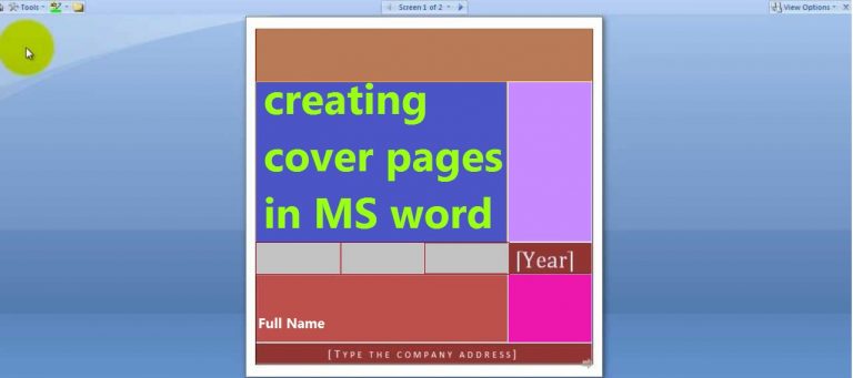 Read more about the article Advice on how to create an amazing cover page in Microsoft Word