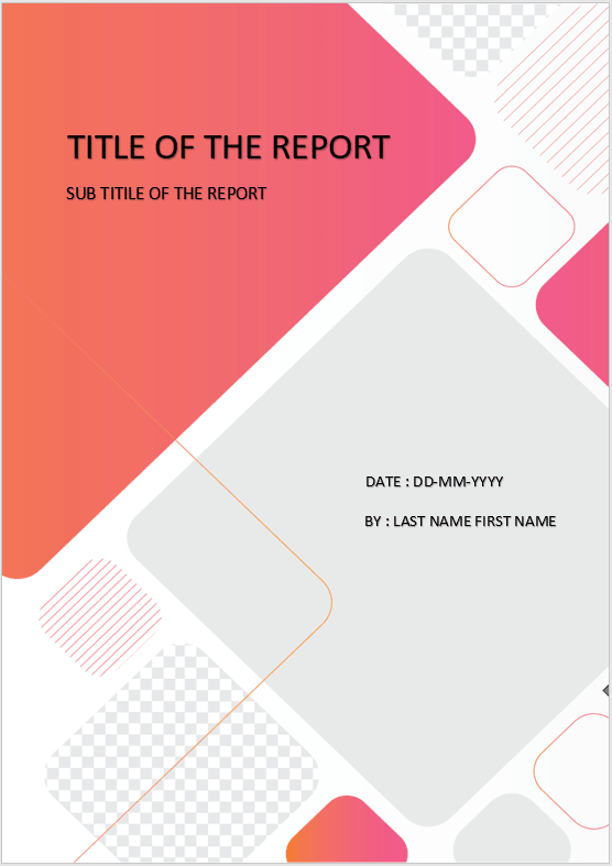 assignment cover page template free download word