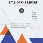 Abstract triangle cover page design