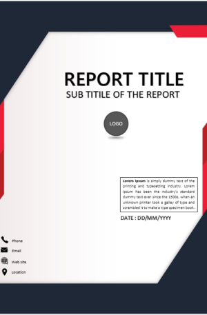 Annual Report template – cover page design template
